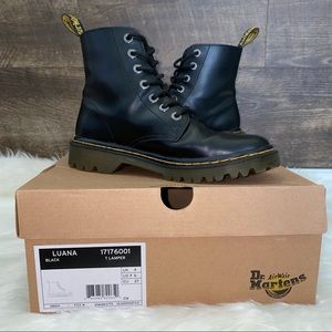 DR MARTENS Luana Boots Black Womens Size 6